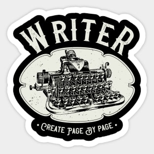 Writer Author Vintage Typewriter Sticker